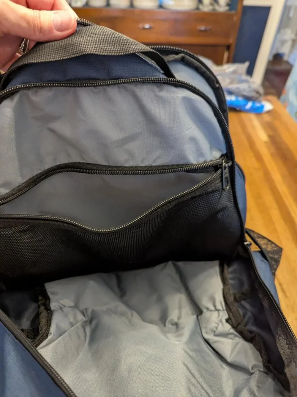 NBC Tokyo Olympics Nike Backpack Black and Blue 3 Zipper Sections